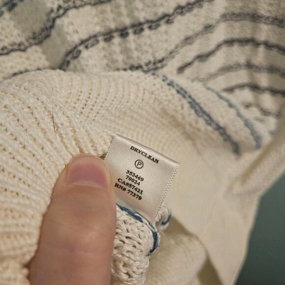 Gently Used Ann Taylor Marled Linen Pullover XXS ~ Nautical Casual Style - Picture 11 of 11